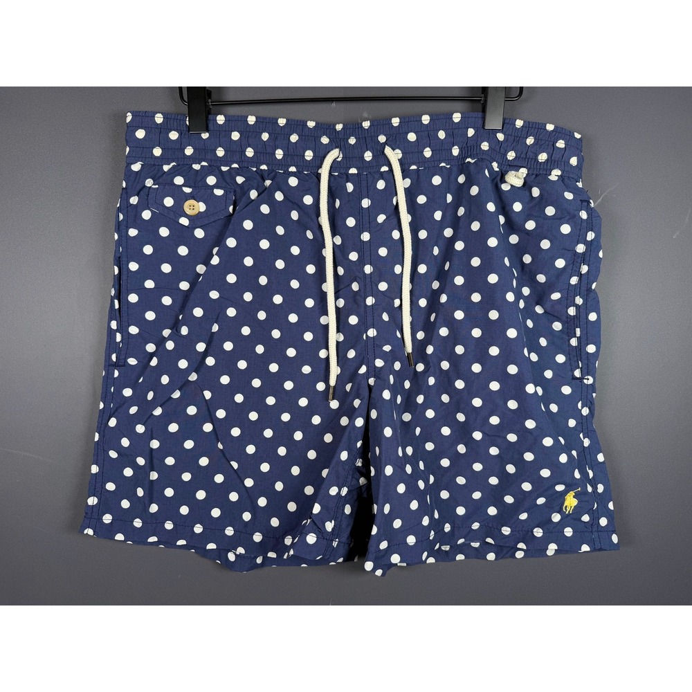 POLO by RALPH LAUREN Navy Blue Polka Dot Swim Trunks